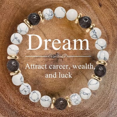 Kralen armband - geluksarmband - geluksbrenger - gelukssteen - 19 cm - Dream 1 stuks