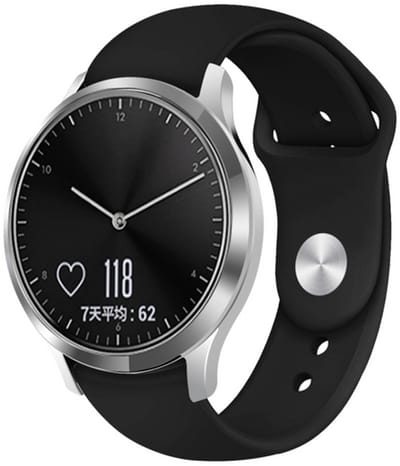 By Qubix - Geschikt voor Garmin bandje - 18mm - Geschikt voor Garmin Venu 4 - 41mm - Sportbandje - Maat: Large - Zwart