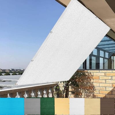 Plants Greenhouse Cover 2.5x8.5m Privacy Fence Rectangular Suncloth Dust Protection for Vehicle Patio Lawn Pool, White