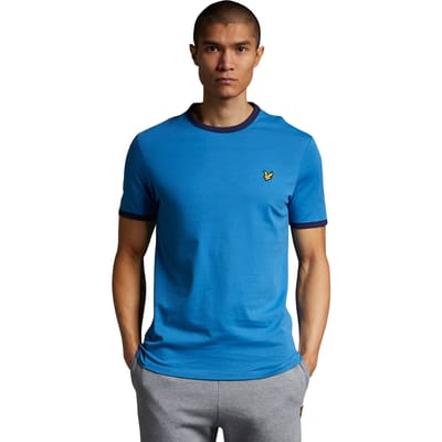 Lyle & Scott Ringer T-shirt Yale Blauw/ Marineblauw
