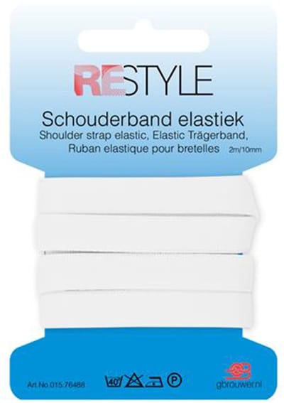 ReStyle Schouderband Elastiek Wit 10 mm 2 meter