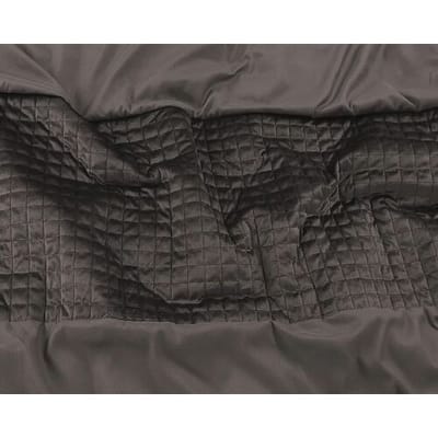Sleeptime Dekbedovertrek Velvet Band Taupe - Eenpersoons 140 x 200/220 cm + 1 kussensloop