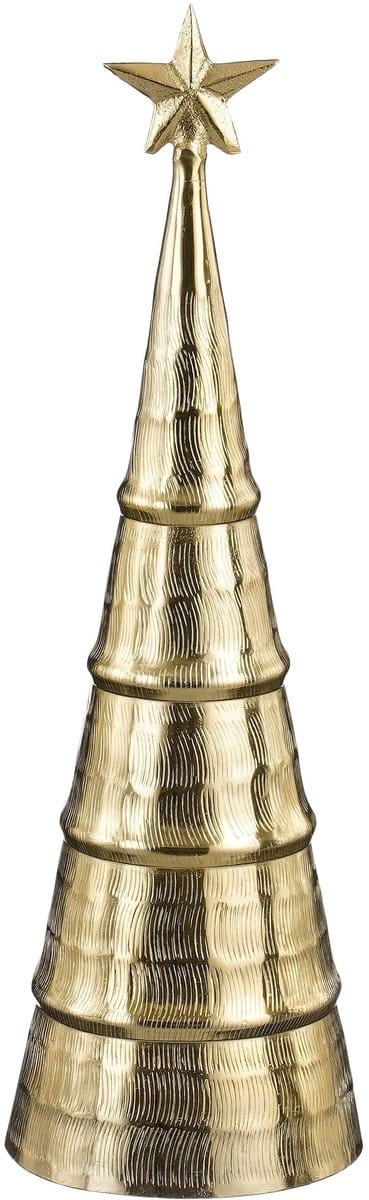 Mica Decorations Decoratie Kerstboom - H43 x Ø13 cm - Aluminium - Goud