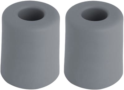 Benson Deurbuffers / deurstoppers rubbers - 2x - grijs - 35 x 30 mm - met schroefbevestiging