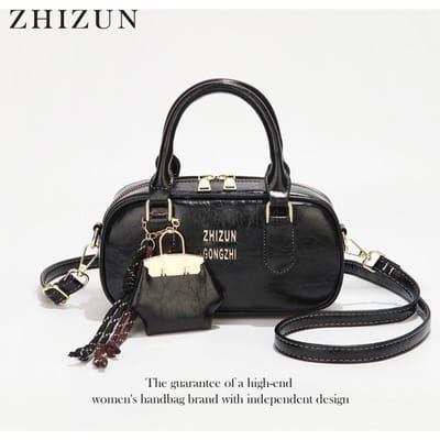 Nieuwe Mode Hanger Tas Europese en Amerikaanse Retro Handtas Hoge waarde Mode Grote Capaciteit Schoudertas Dames Tas . black