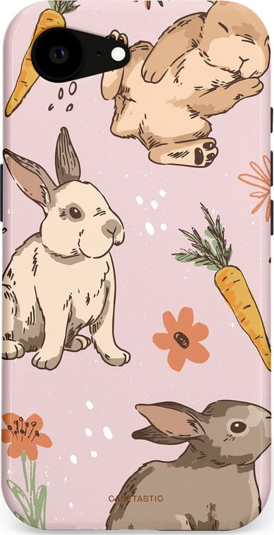 Casetastic Hoesje Geschikt voor Apple iPhone 16e Magsafe - Stijlvolle Beschermende Duo-layer Case - Hop hop knuffels