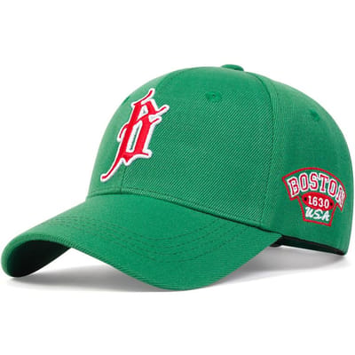 Casquette de baseball avec broderie B sur le côté Boston pour hommes et femmes Printemps Été Chapeaux de soleil Casquette snapback en coton Unisexe Hip Hop Casquettes Trucker blue