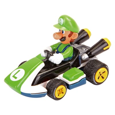 Carrera Speelgoedvoertuig Auto - Mario Kart -Luigi - Pull Back Auto - Terugtrekauto - 1:43