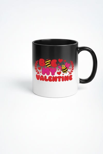 Bee My Valentine Magische Mok | Valentijnscadeau | Thermochrome Bijen Mok