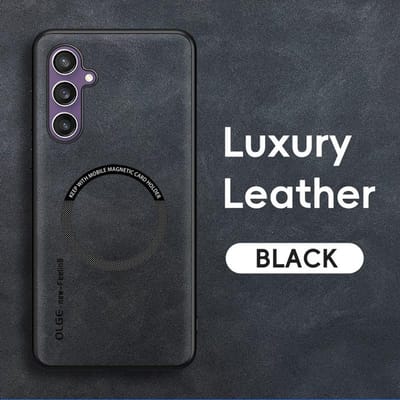Magnetisch Voor Magsafe Lederen Hoesje Voor Samsung Galaxy S26 S25 S24 S23 S22 Ultra S23 S24 FE Luxe Draadloos Opladen Telefoonhoes For Samsung S26 Plus