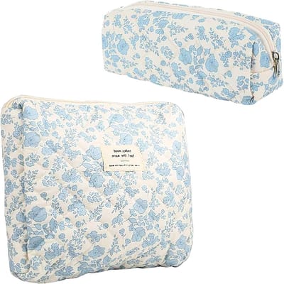Floral Patroon Pennen- en Make-up Tas, Draagbare Opbergoplossing voor Vrouwen, Ideaal voor School en Reizen