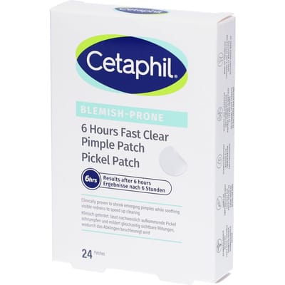 Cetaphil 6h Fast Clear Pimple Patches - Tegen opkomende puistjes - Salicylzuur - Aanbevolen door dermatologen - 24 stuks