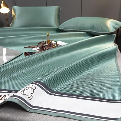 1800D Carbon Lichtgewicht Vezels Koelmat voor Bed Zacht Comfortabel IJszijde Bedmat Koel Naakt Slapen Huidvriendelijk Zomerkussen 150x200cm 3 pcs set