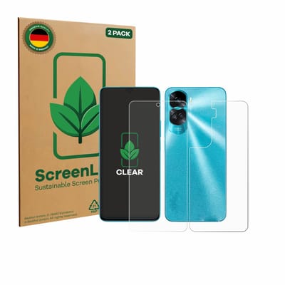 2 Stuks Screenprotector voor Honor 90 Lite (Voor+Achter) - Hoogwaardige Beschermfolie transparant