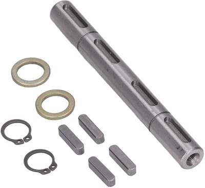 Dailygoods- Wormreductiemiddel Dubbele Uitgaande As - Gelegeerd Staal - 14 Mm Diameter - 128 Mm Lengte - Groot Draagvermogen - Stabiele Prestaties - Reductiemiddel
