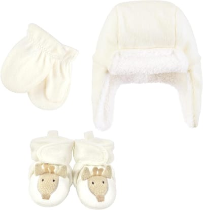 Baby Set - Muts Wantenset - Warm Blijven - Drie Delig - 12-18 Maanden - Giraf