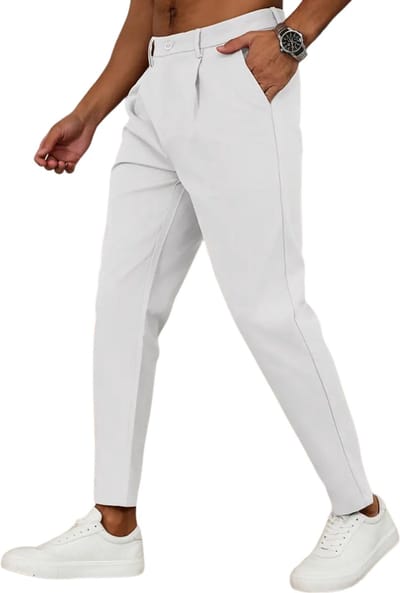 Bovista Pantalon Heren - Chino - Golfbroek - Nette Broek - Elastische Tailleband - Volwassenen - Wit - XL