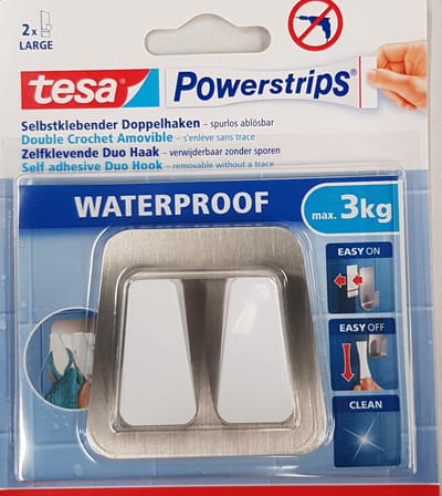 Tesa Krachtige Dubbelhaak Waterdicht Metaal/Kunststof