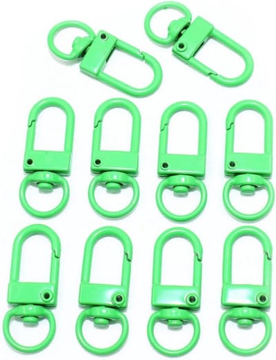 Metalen Kreeft Sluitingen - Draaibare Haken Lanyards - Sieraden Maken - Kleine Swivel Trigger - 20 stuks - Groen