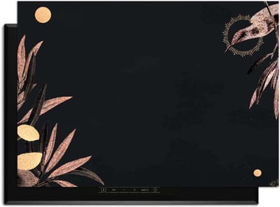 KitchenArt - Golden Olive - Inductie Beschermer - 83x51.5 cm - Kookplaat Beschermer - Luxe Afdekplaat Inductieplaat - Anti-slip & Oprolbaar - Beschermmat Inductiekookplaat
