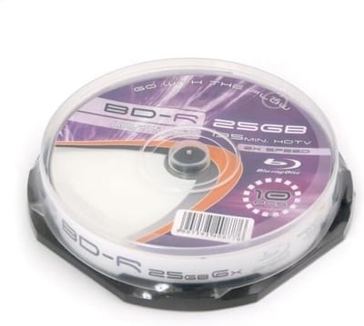 BD-R Blu-ray Disc 25GB 6x Snelheid - 10 Stuks Opslag voor HD Video & Data