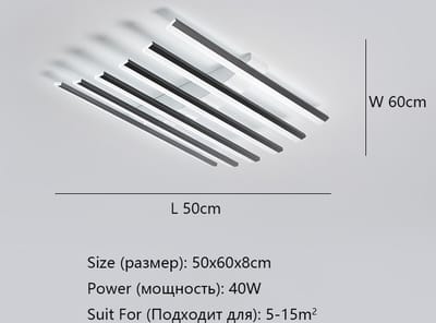 Wave 6 Head - Plafondlamp - Met Afstandsbediening - Smart lamp - Dimbaar Met App - Woonkamerlamp - Moderne lamp - Plafonniere