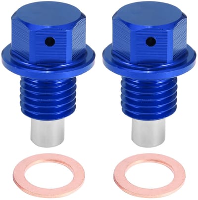 Dailygoody - Olie Aftapplug - Magnetisch - Blauw - M12x1.5 - Verhoogt motorprestaties - Geschikt voor motoren - Aluminiumlegering