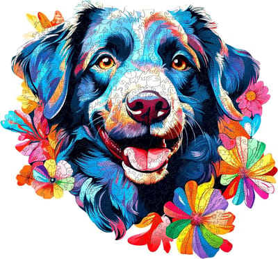 Houten Puzzel Hond - Denkspel Hout - Mentale Stimulatie - Milieuvriendelijk Materiaal - 300 Delen - Bruin