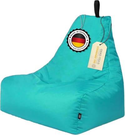 XL Lounge Stoel - Zitzak Stoel - Ontspannen Zitten - Ergonomische Pasvorm - 70 x 75 x 85 cm - Turquoise