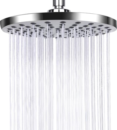 Regendouchekop Deluxe - ø 20 CM - Douchekop - Regendouche - Hoge Druk - Waterbesparende Douchekop - RVS - Anti-Kalk Douchekop - Hoofddouche - Wellness - Spa - Chroom - Rond - Regendouchekop - Geschikt Voor Badkamer - Zilver
