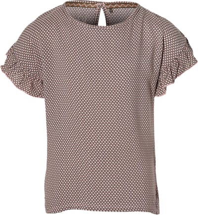 Levv shortsleeve Mara olijfgroen retroprint voor meisjes - maat 116