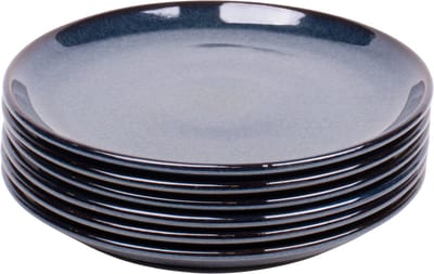 Set van 6 ontbijtborden - 22 cm - Faro - blauw - Portugees stoneware