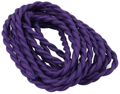 Stoffen Snoer - Rond Kabel - Lampen Maken - VDE Gecertificeerd - 3 Meter - Paars