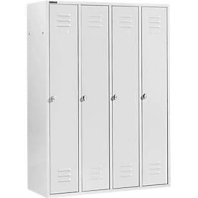 Schäfer Shop Select Kledinglocker met 4 compartimenten, draaigrendelslot, lichtgrijs/lichtgrijs