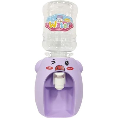 Mini distributeur d'eau de cochon pour enfants, cadeau mignon, fontaine à boire, jus de lait, Simulation, jouet de cuisine de dessin animé violet
