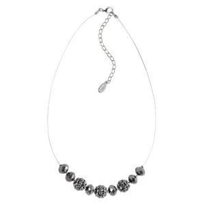 Behave ketting - Facet geslepen kralen met ronde kraaltjes - Nikkelvrij - Modeaccessoires