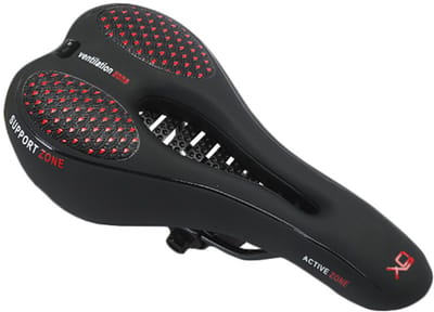 Fietszadel Heren Comfort Zachte Foam 28x13 Zwart - Weerbestendig - Ergonomisch