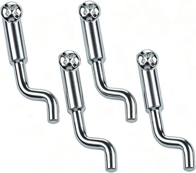 Metalen Bowdenkabel Eindstuk - Z-kop Kabel - Voertuig Onderhoud - Roestbestendig Staal - 4 Stuks - Zilver