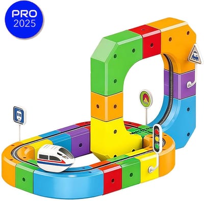 Cube Track - Speedblocks 3D Trein - Tracki - Treinbaan - Trein Rails - DIY - Montessori Speelgoed - Fijne Motoriek - Educatief Speelgoed