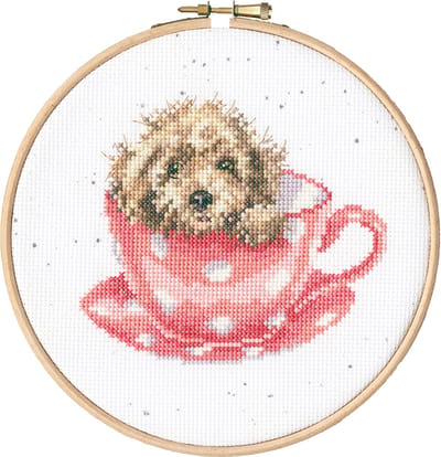 Bothy Threads Hannah Dale Teacup Pup borduurpakket incl. borduurring