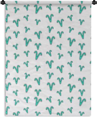 Wandkleed - Wanddoek - Ram - Zodiac - Design - 150x200 cm - Wandtapijt