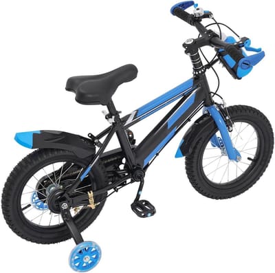 Kinderfiets - Loopfiets - Leren Fietsen - Met Steunwielen - 14 Inch - Zwart
