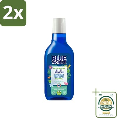 Blue Wonder - Allesreiniger Spray - Witte Ceder & Bergamot - Natuurlijk & Biologisch - 750 ml - Voordeelverpakking - 2 stuks - Natuurlijke reiniger - Ecologische reiniger