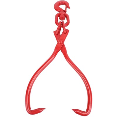 16 Inch Houtheftang 360 Graden Rotatie Universele Stalen Heavy Duty Grijper Houtklauw Haak red