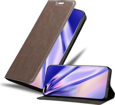 Cadorabo Hoesje geschikt voor Huawei P40 PRO / P40 PRO+ in KOFFIE BRUIN - Beschermhoes met magnetische sluiting, standfunctie en kaartvakje Book Case Cover Etui