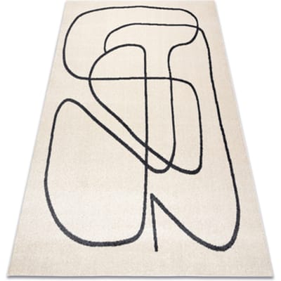 Kleden Rugsx Tapijt FUSION 8297 crème / donker grijskleuring 80x150 cm