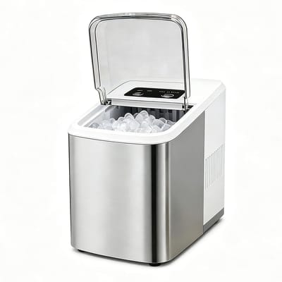 IJsmachine - IJsproductie - Snelle Drankjes Koelen - Automatische Reiniging - 15 kg per dag - Mat Wit