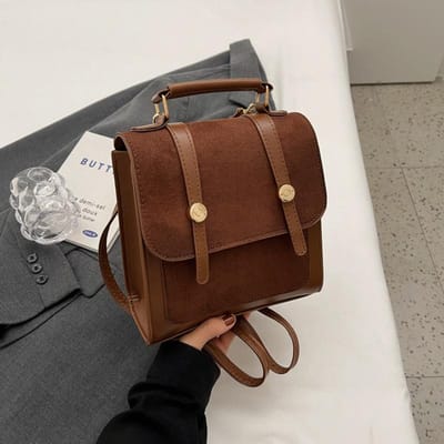 Retro Rugzak Herfst en Winter Geavanceerd Gevoel College Stijl Multifunctionele Studentenrugzak Handtas Reistas