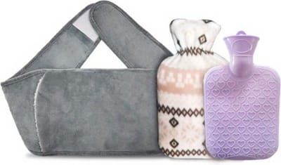 Bovista Warmwaterzak Met Hoes - Warmwaterkruik - Warmtekussen - Warmtekruik - Knuffel - Kruik - Bag - 3-Pack