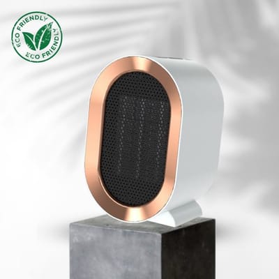 Mini Elektrische Ruimteverwarmer 800W / 1200W – Witte Draagbare Persoonlijke Heater voor Thuis & Kantoor